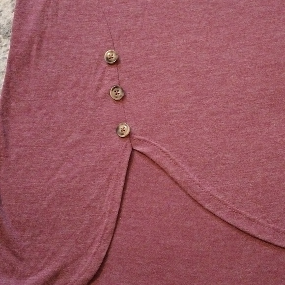 Women's plus size super soft short sleeved top with button detail - Picture 2 of 7